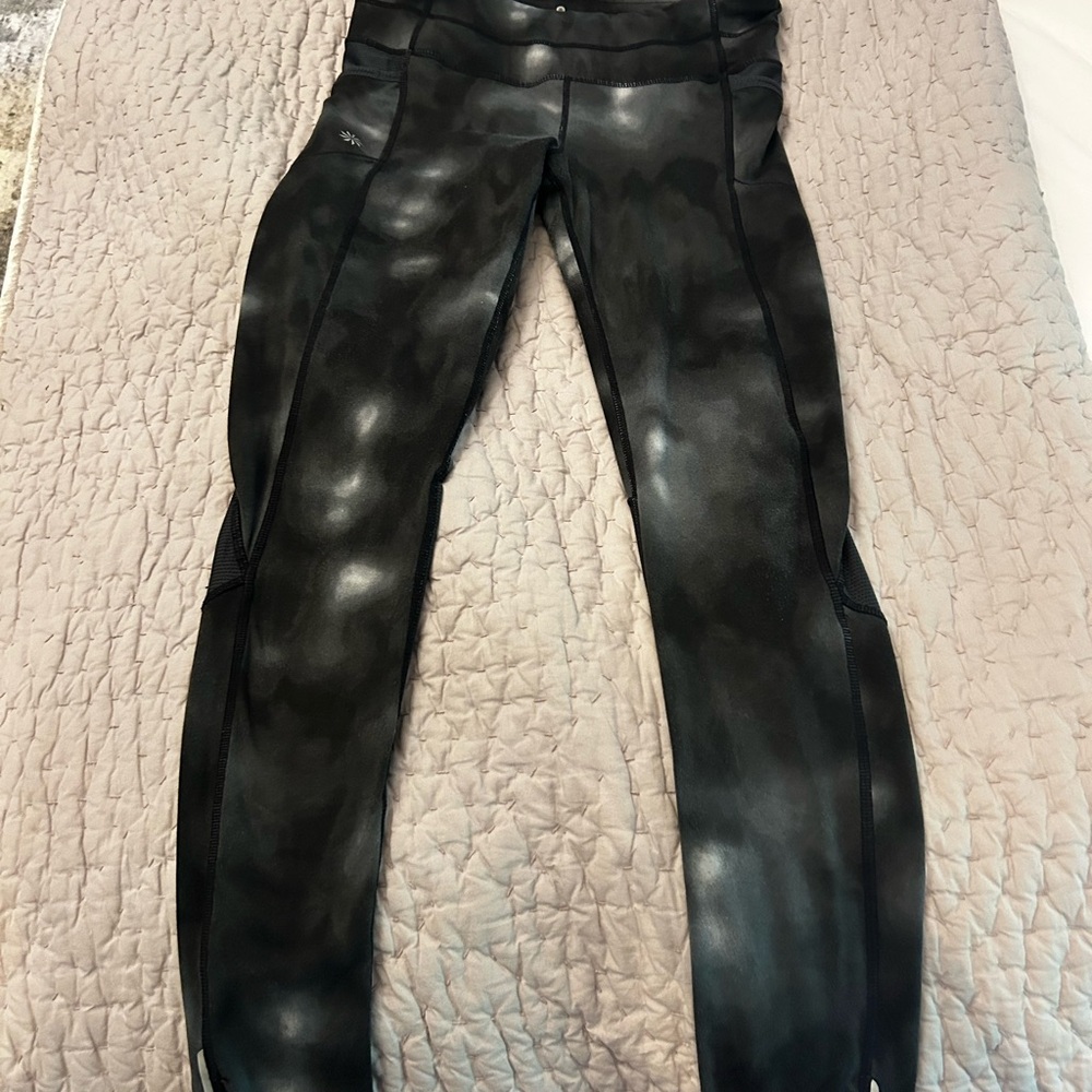 Athleta Black and Gray Leggings